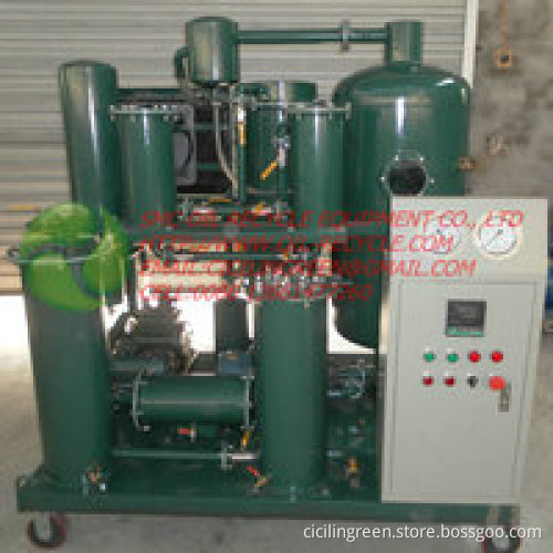 Lubricant oil purifier, lubrication oil purification, lubrication oil recycling plant, lubrication oil regeneration system